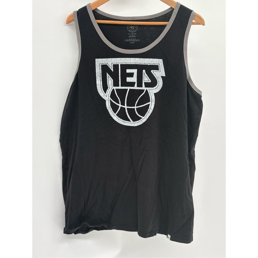 Forty Seven Brand Brooklyn Nets Basketball Tank Top Men Size XL Black
